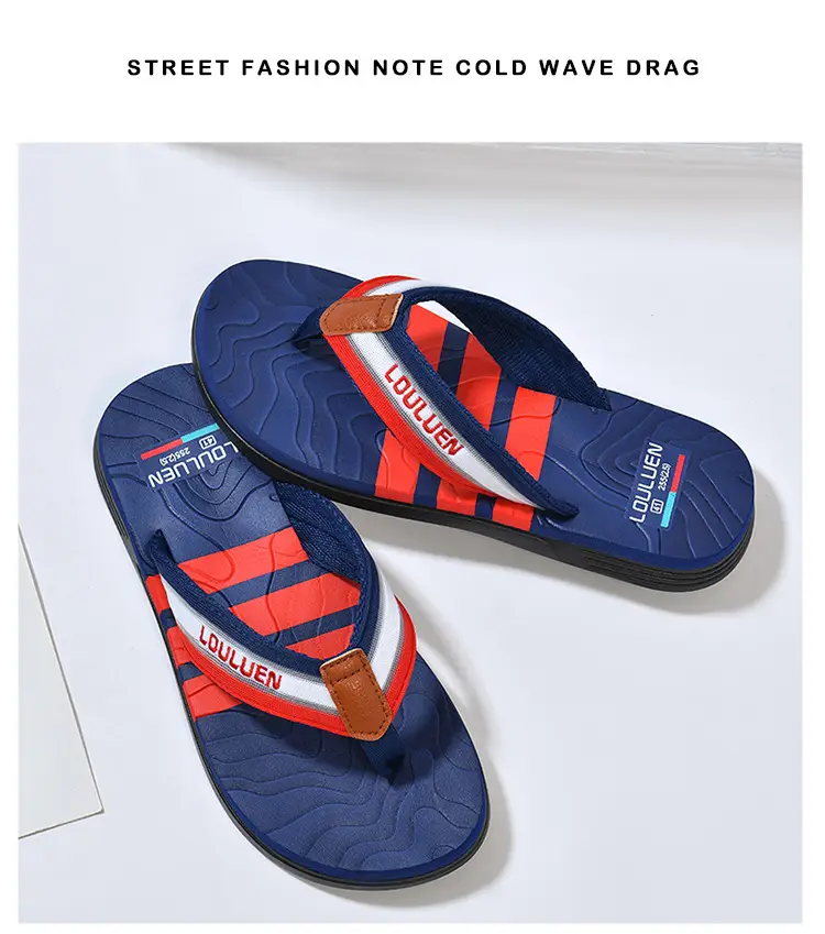 Cross-border flip-flops men's beach slippers men's summer non-slip outer wear flip-flop in stock wholesale Flip-flops — feature 37