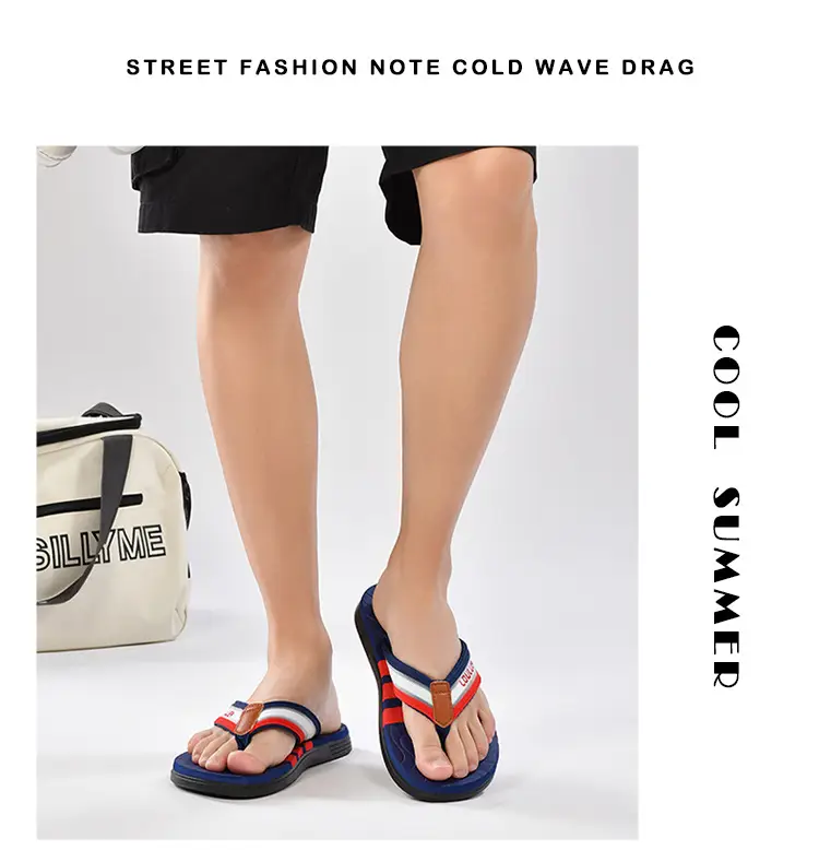 Cross-border flip-flops men's beach slippers men's summer non-slip outer wear flip-flop in stock wholesale Flip-flops — feature 38