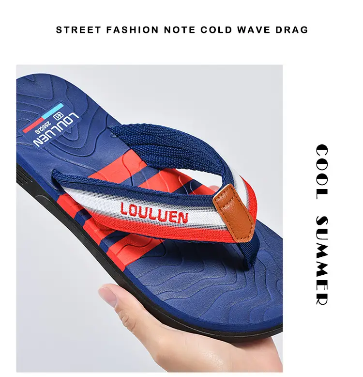 Cross-border flip-flops men's beach slippers men's summer non-slip outer wear flip-flop in stock wholesale Flip-flops — feature 41