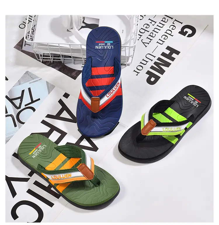 Cross-border flip-flops men's beach slippers men's summer non-slip outer wear flip-flop in stock wholesale Flip-flops — feature 42