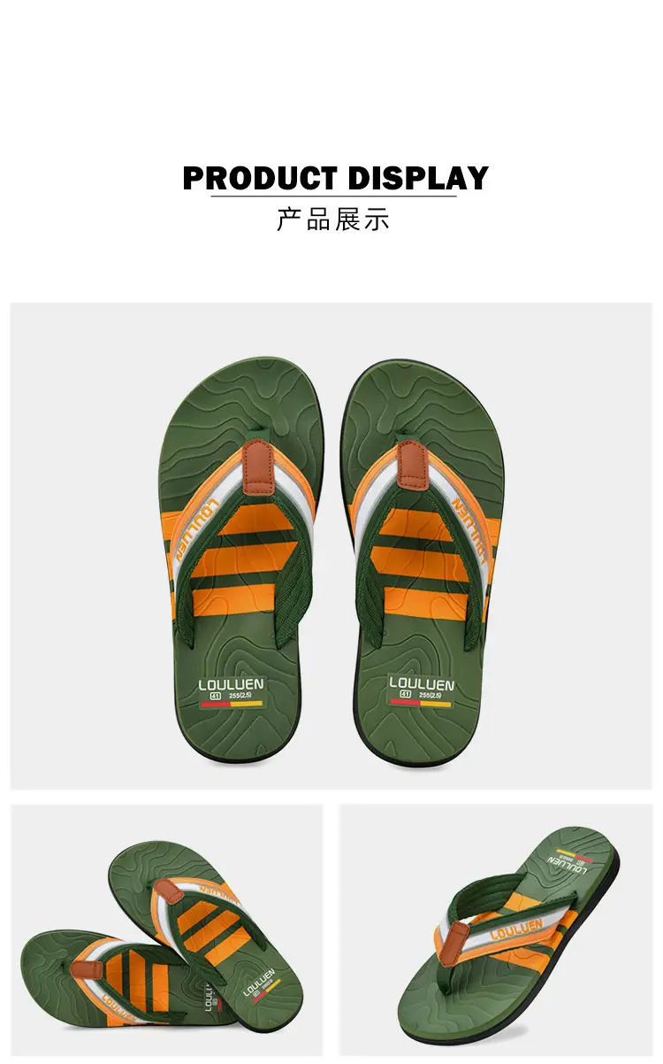 Cross-border flip-flops men's beach slippers men's summer non-slip outer wear flip-flop in stock wholesale Flip-flops — feature 43