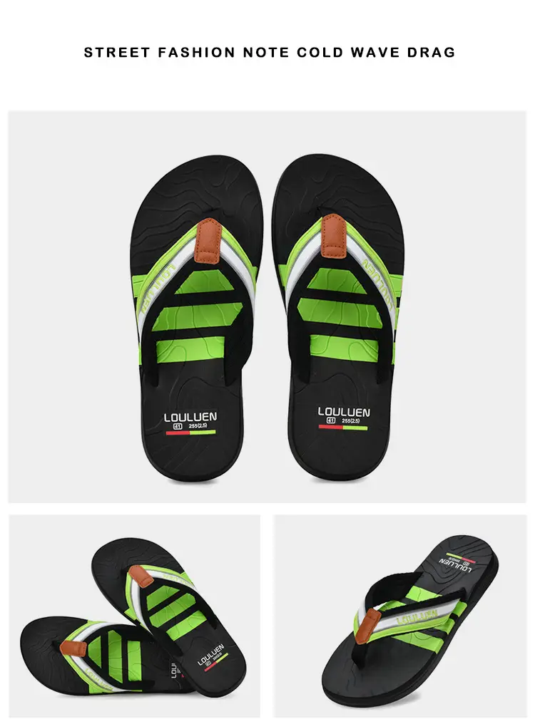 Cross-border flip-flops men's beach slippers men's summer non-slip outer wear flip-flop in stock wholesale Flip-flops — feature 44