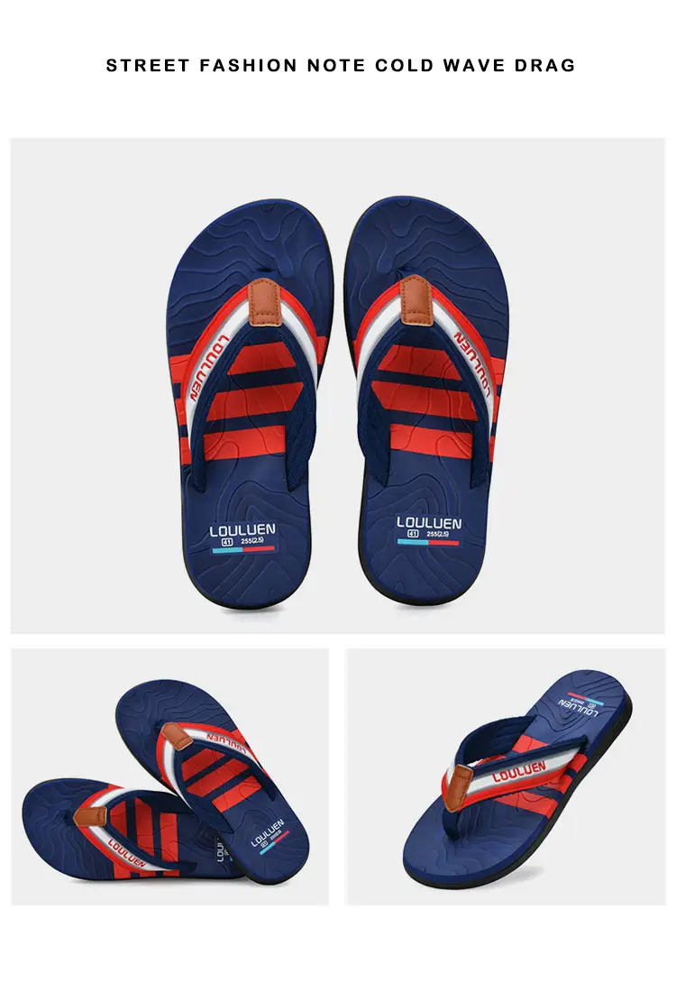 Cross-border flip-flops men's beach slippers men's summer non-slip outer wear flip-flop in stock wholesale Flip-flops — feature 45