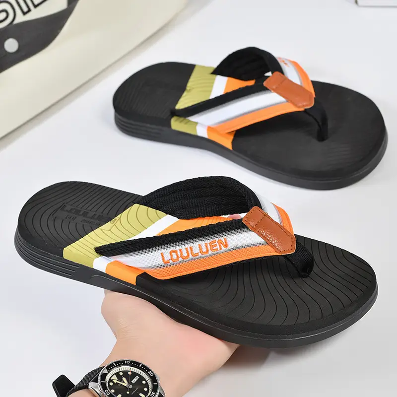 Cross-border flip-flops men's beach slippers men's summer non-slip outer wear flip-flop in stock wholesale Flip-flops - Image 2