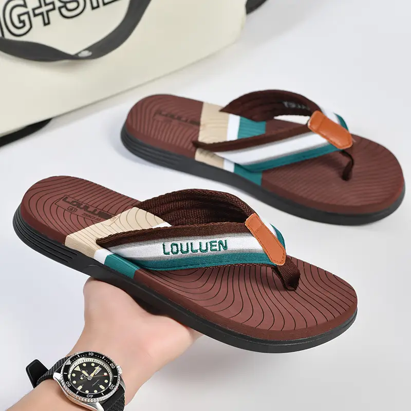 Cross-border flip-flops men's beach slippers men's summer non-slip outer wear flip-flop in stock wholesale Flip-flops - Image 4