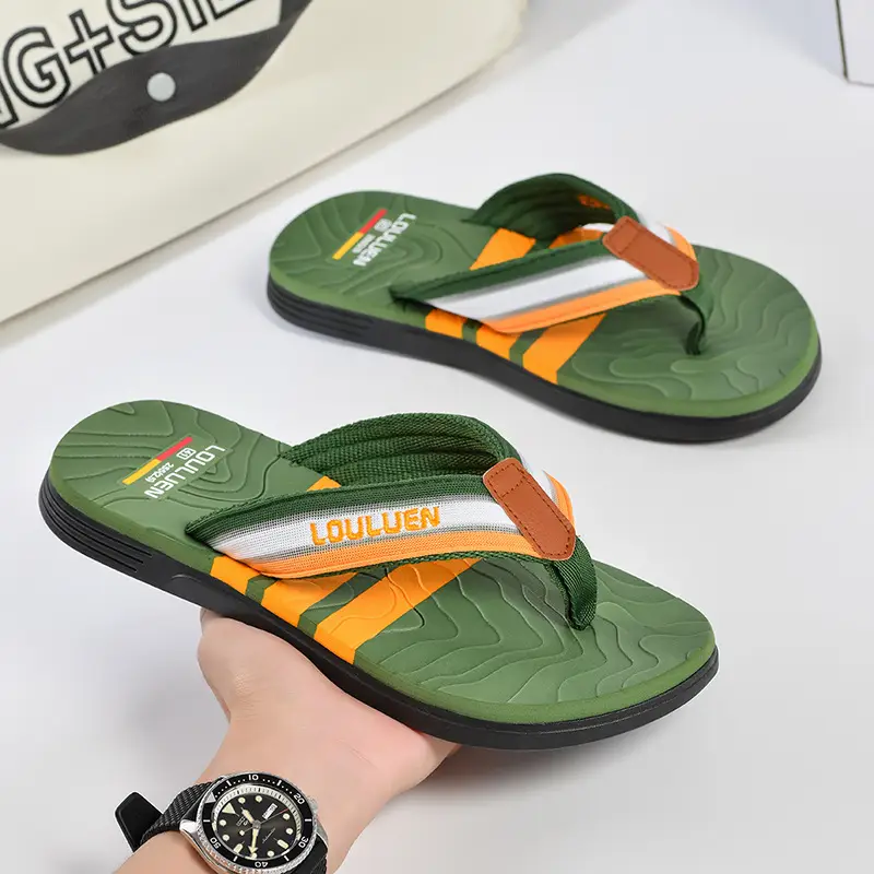 Cross-border flip-flops men's beach slippers men's summer non-slip outer wear flip-flop in stock wholesale Flip-flops - Image 6