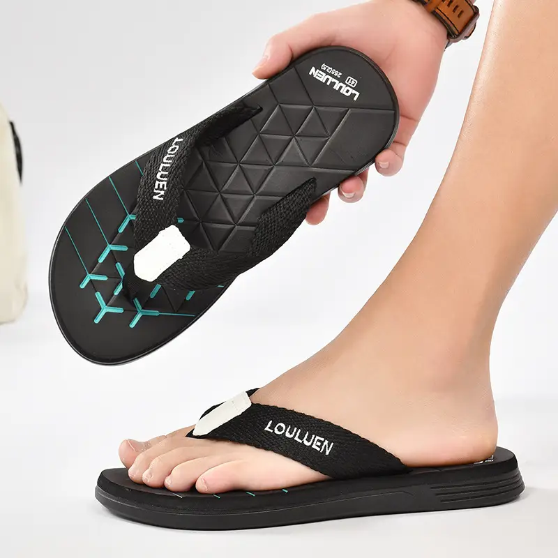 Cross-border flip-flops men's beach slippers men's summer non-slip outer wear flip-flop in stock wholesale Flip-flops - Image 9
