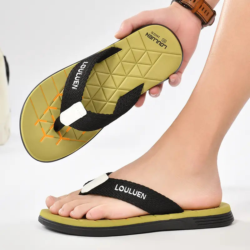 Cross-border flip-flops men's beach slippers men's summer non-slip outer wear flip-flop in stock wholesale Flip-flops - Image 10