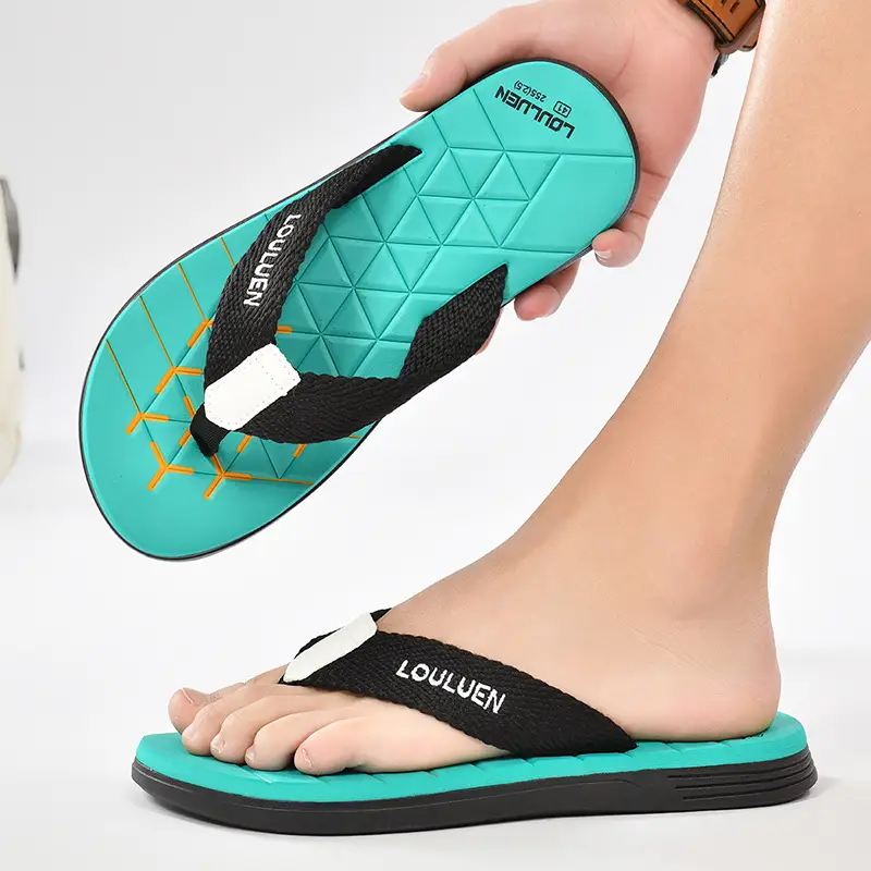 Cross-border flip-flops men's beach slippers men's summer non-slip outer wear flip-flop in stock wholesale Flip-flops - Image 11