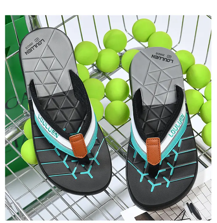Cross-border flip-flops men's beach slippers men's summer non-slip outer wear flip-flop in stock wholesale Flip-flops — feature 10