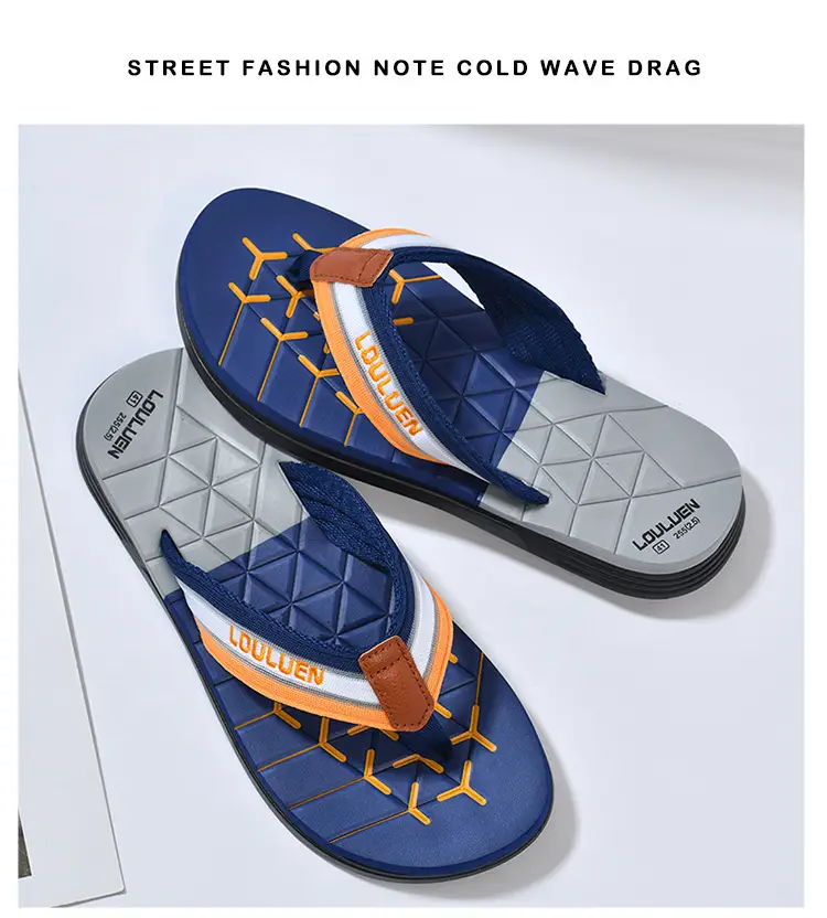 Cross-border flip-flops men's beach slippers men's summer non-slip outer wear flip-flop in stock wholesale Flip-flops — feature 11