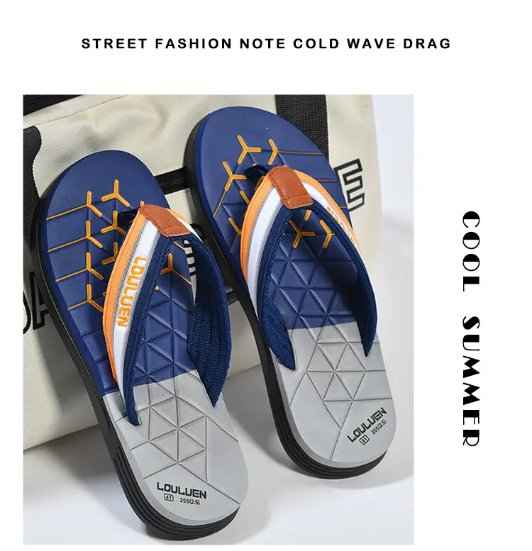 Cross-border flip-flops men's beach slippers men's summer non-slip outer wear flip-flop in stock wholesale Flip-flops — feature 12