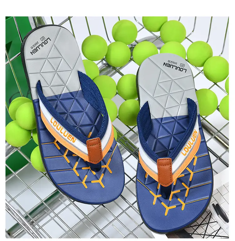 Cross-border flip-flops men's beach slippers men's summer non-slip outer wear flip-flop in stock wholesale Flip-flops — feature 13