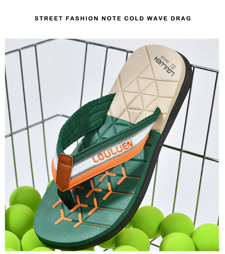 Cross-border flip-flops men's beach slippers men's summer non-slip outer wear flip-flop in stock wholesale Flip-flops — feature 14