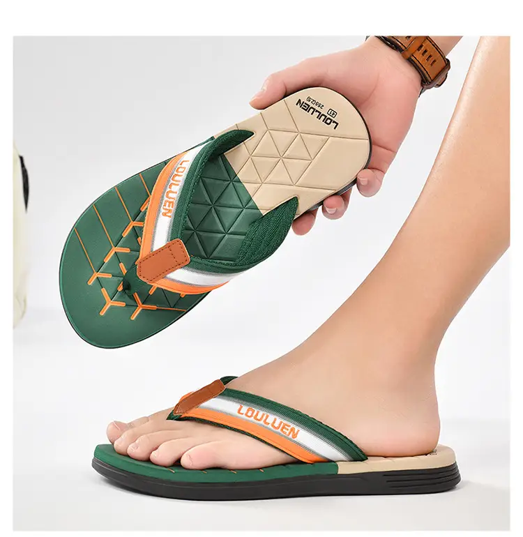 Cross-border flip-flops men's beach slippers men's summer non-slip outer wear flip-flop in stock wholesale Flip-flops — feature 16