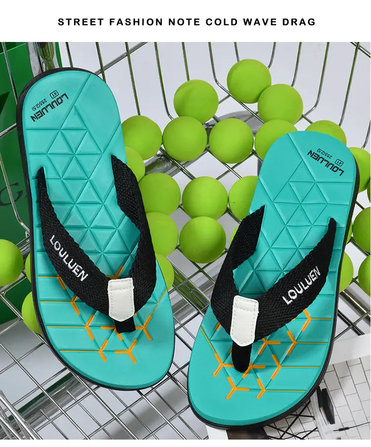 Cross-border flip-flops men's beach slippers men's summer non-slip outer wear flip-flop in stock wholesale Flip-flops — feature 26