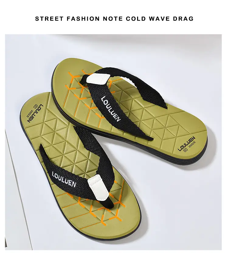 Cross-border flip-flops men's beach slippers men's summer non-slip outer wear flip-flop in stock wholesale Flip-flops — feature 33