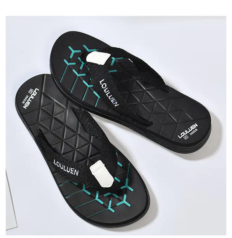 Cross-border flip-flops men's beach slippers men's summer non-slip outer wear flip-flop in stock wholesale Flip-flops — feature 38