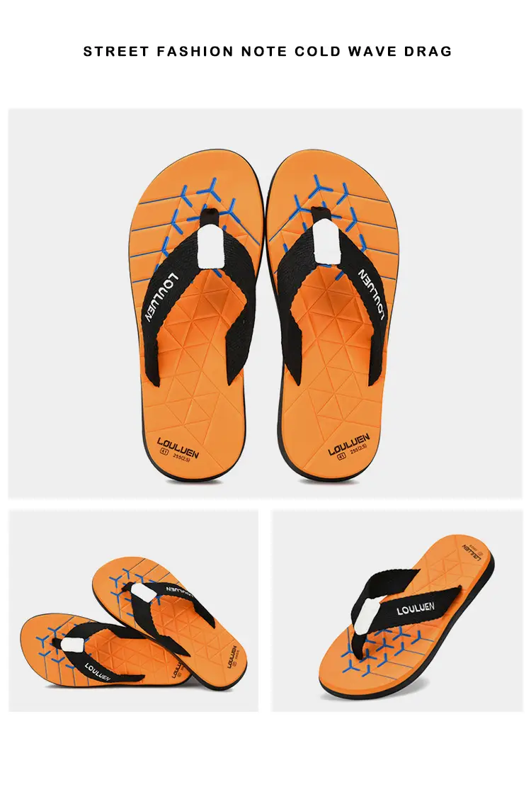 Cross-border flip-flops men's beach slippers men's summer non-slip outer wear flip-flop in stock wholesale Flip-flops — feature 45