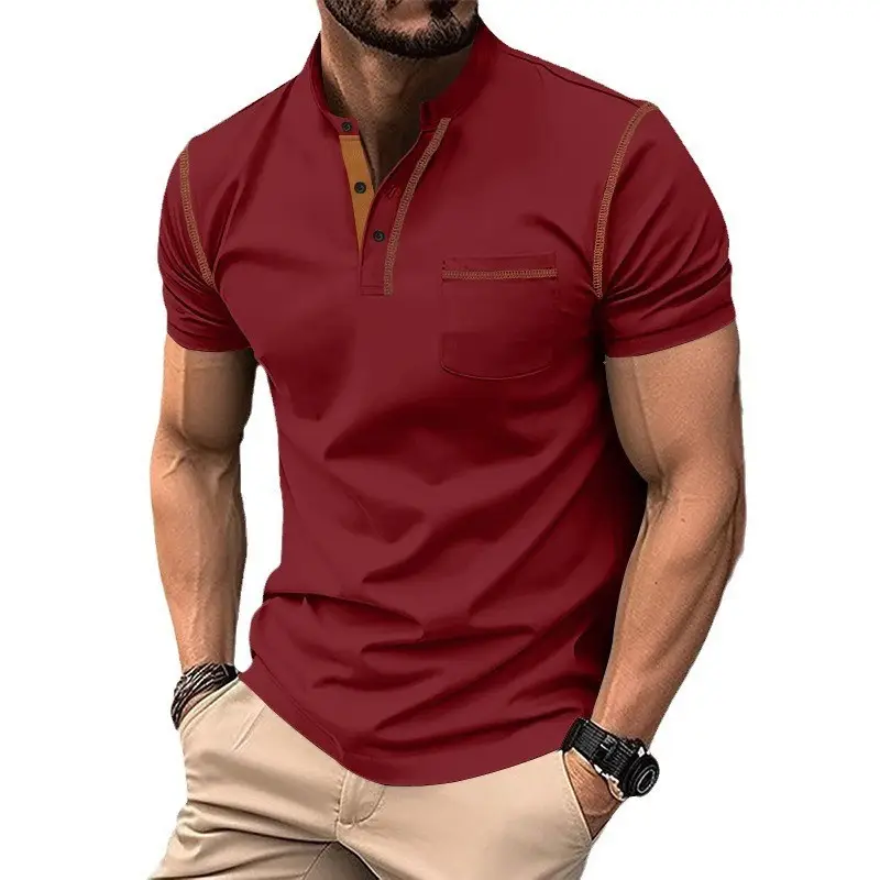 Men's Maroon Short Sleeve T-Shirt Amazon Color - Image 11