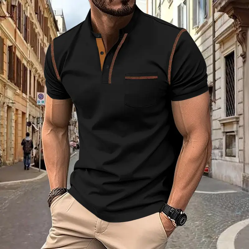 Men's Maroon Short Sleeve T-Shirt Amazon Color — feature 18