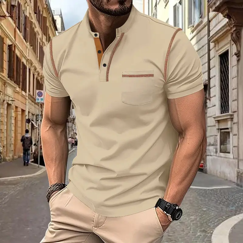 Men's Maroon Short Sleeve T-Shirt Amazon Color — feature 32
