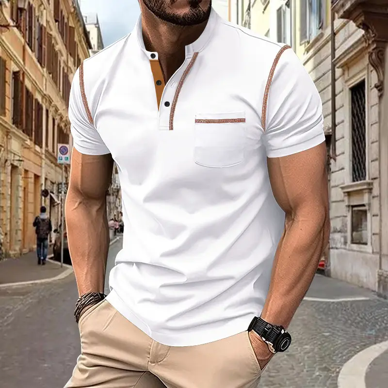 Men's Maroon Short Sleeve T-Shirt Amazon Color — feature 4