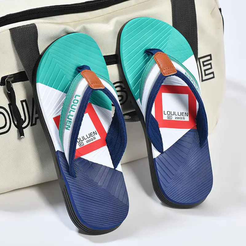 Cross-border flip-flops men's beach slippers men's summer non-slip outer wear flip-flop in stock wholesale Flip-flops - Image 10