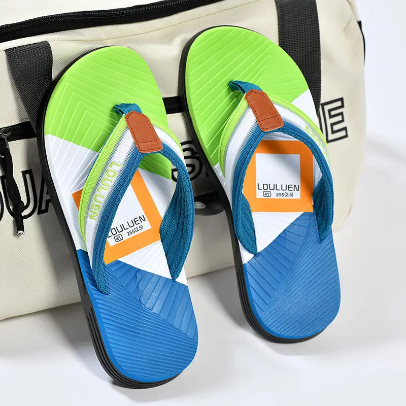 Cross-border flip-flops men's beach slippers men's summer non-slip outer wear flip-flop in stock wholesale Flip-flops - Image 11