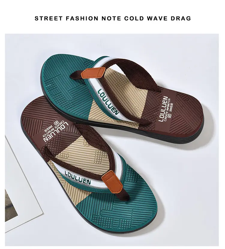 Cross-border flip-flops men's beach slippers men's summer non-slip outer wear flip-flop in stock wholesale Flip-flops — feature 11