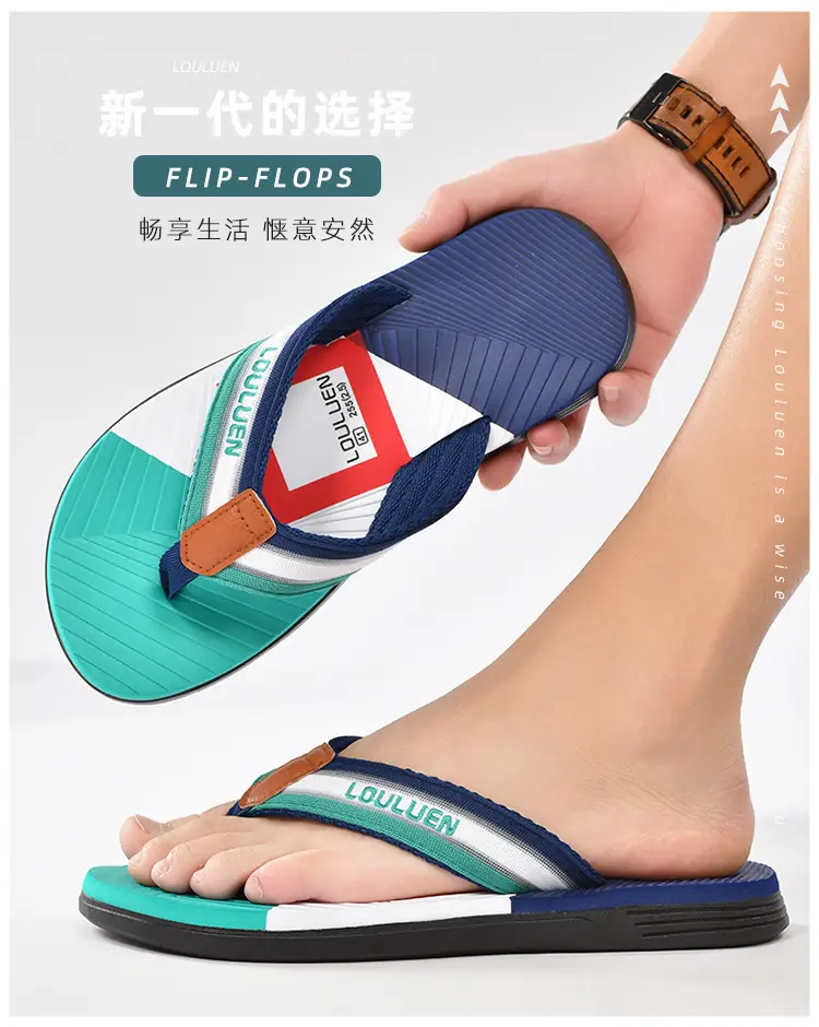Cross-border flip-flops men's beach slippers men's summer non-slip outer wear flip-flop in stock wholesale Flip-flops — feature 24