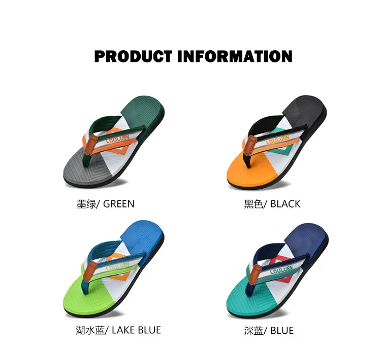 Cross-border flip-flops men's beach slippers men's summer non-slip outer wear flip-flop in stock wholesale Flip-flops — feature 28