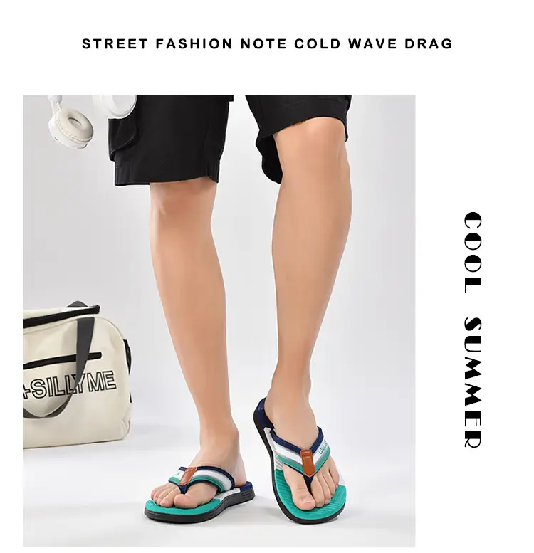 Cross-border flip-flops men's beach slippers men's summer non-slip outer wear flip-flop in stock wholesale Flip-flops — feature 32