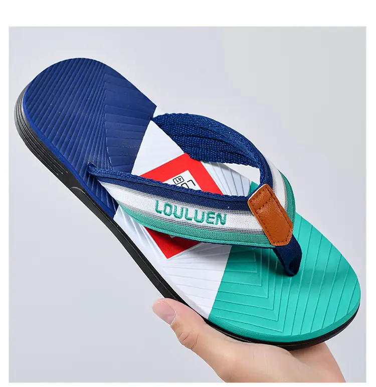 Cross-border flip-flops men's beach slippers men's summer non-slip outer wear flip-flop in stock wholesale Flip-flops — feature 33
