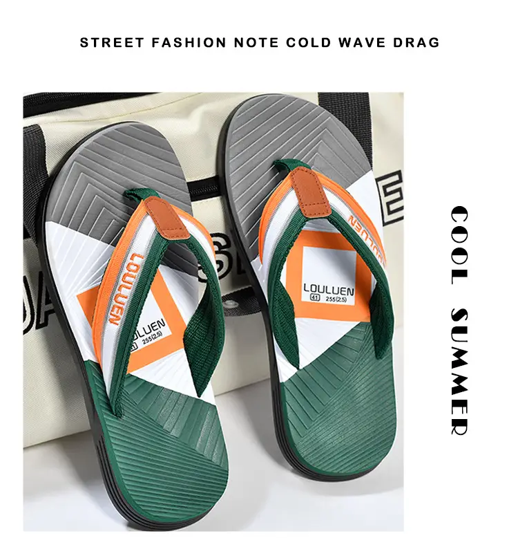 Cross-border flip-flops men's beach slippers men's summer non-slip outer wear flip-flop in stock wholesale Flip-flops — feature 38
