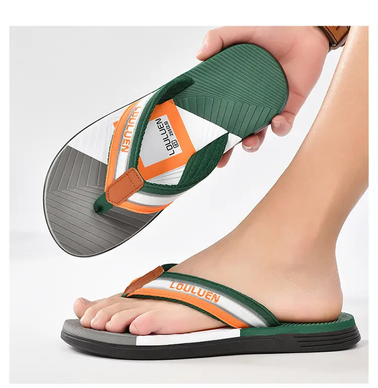 Cross-border flip-flops men's beach slippers men's summer non-slip outer wear flip-flop in stock wholesale Flip-flops — feature 39