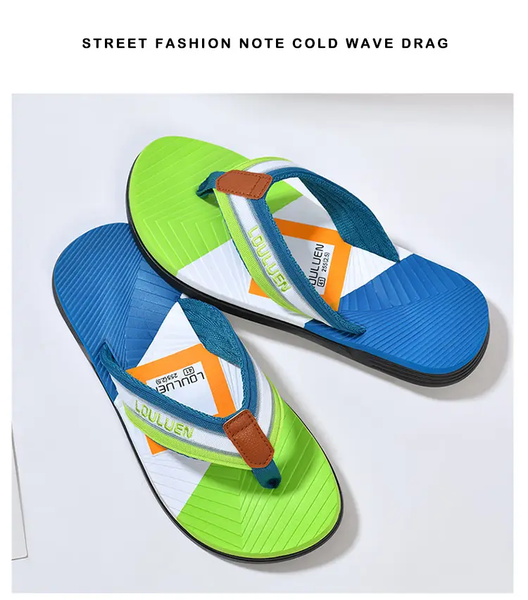 Cross-border flip-flops men's beach slippers men's summer non-slip outer wear flip-flop in stock wholesale Flip-flops — feature 40