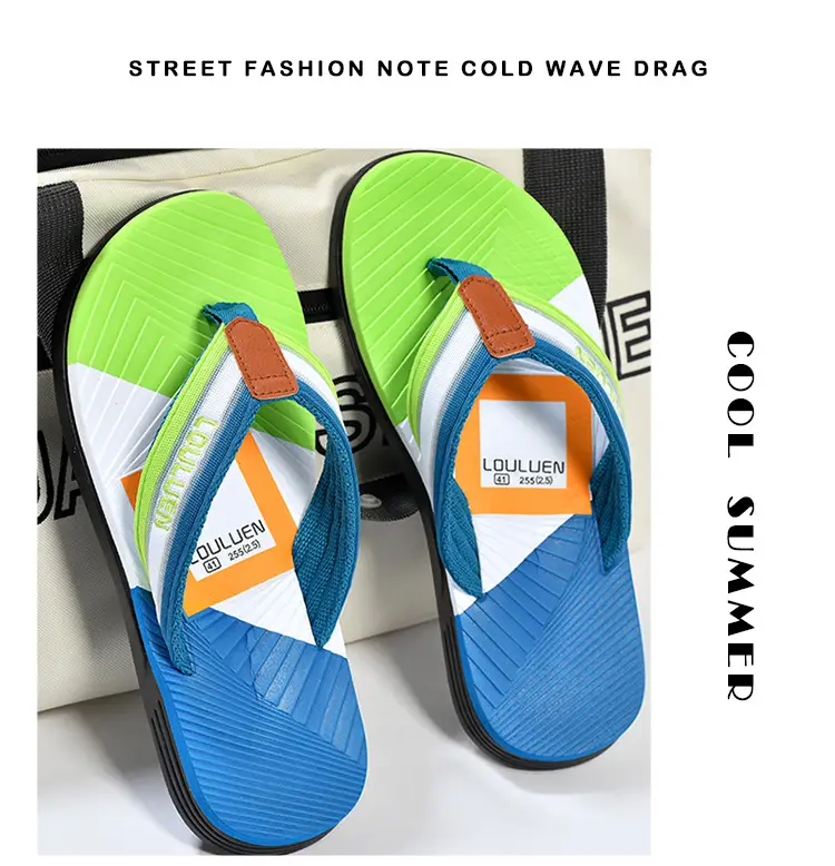 Cross-border flip-flops men's beach slippers men's summer non-slip outer wear flip-flop in stock wholesale Flip-flops — feature 41