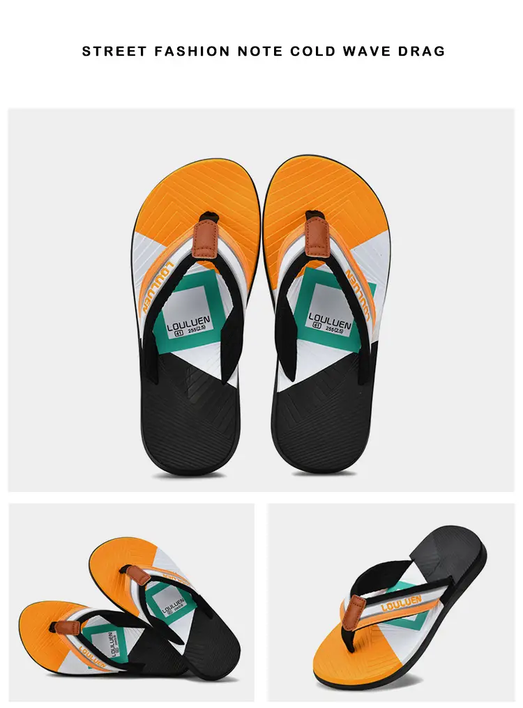 Cross-border flip-flops men's beach slippers men's summer non-slip outer wear flip-flop in stock wholesale Flip-flops — feature 44