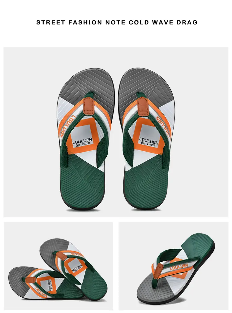 Cross-border flip-flops men's beach slippers men's summer non-slip outer wear flip-flop in stock wholesale Flip-flops — feature 45