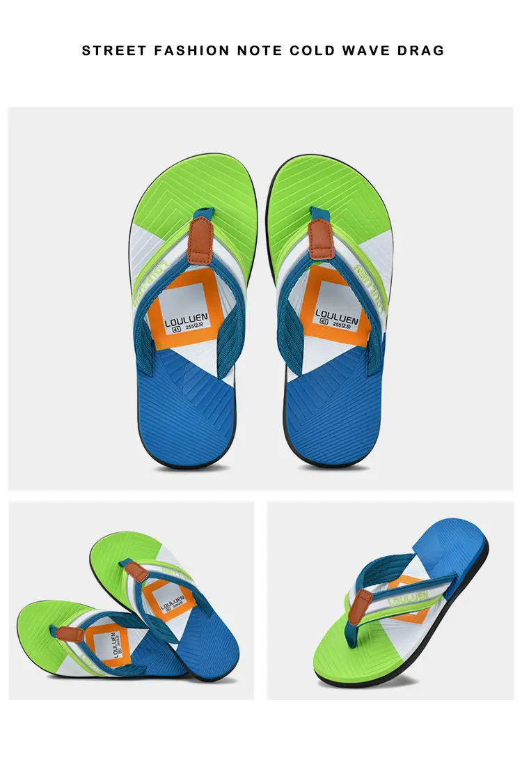 Cross-border flip-flops men's beach slippers men's summer non-slip outer wear flip-flop in stock wholesale Flip-flops — feature 46