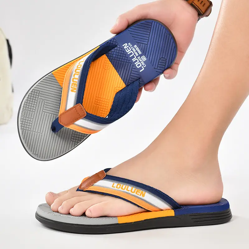 Cross-border flip-flops men's beach slippers men's summer non-slip outer wear flip-flop in stock wholesale Flip-flops - Image 2