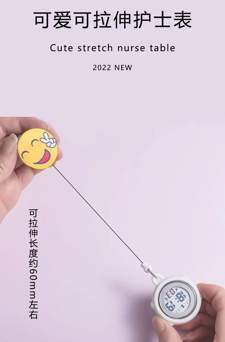 Cute Cloud Design Digital Temperature Nurse Watch — feature 17