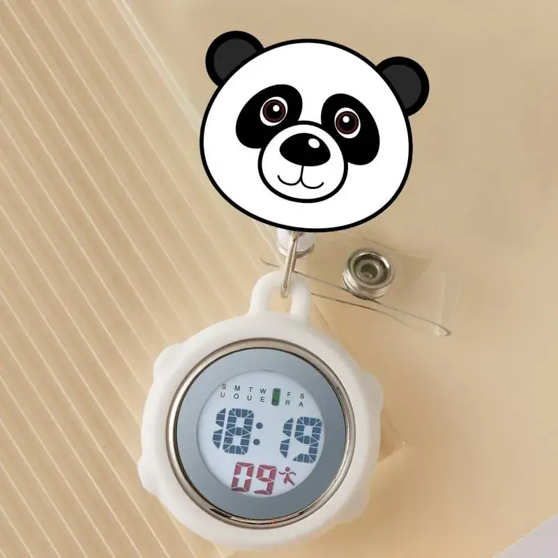 Cute Cloud Design Digital Temperature Nurse Watch - Image 107