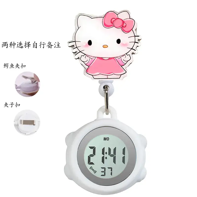 Cute Cloud Design Digital Temperature Nurse Watch - Image 11