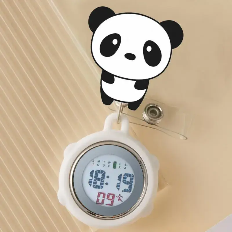 Cute Cloud Design Digital Temperature Nurse Watch - Image 108