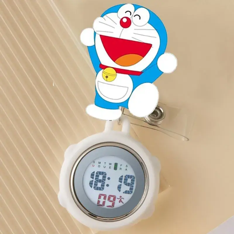 Cute Cloud Design Digital Temperature Nurse Watch - Image 110