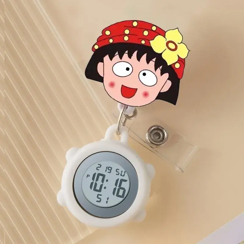 Cute Cloud Design Digital Temperature Nurse Watch - Image 113