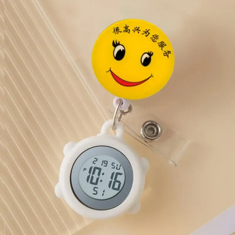 Cute Cloud Design Digital Temperature Nurse Watch - Image 121