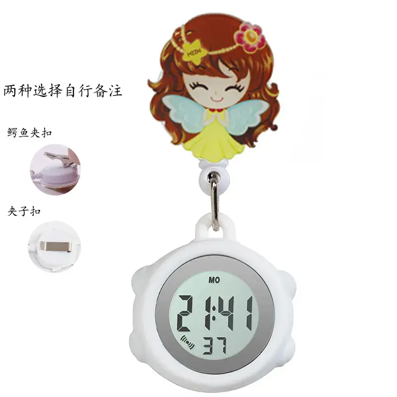 Cute Cloud Design Digital Temperature Nurse Watch - Image 13